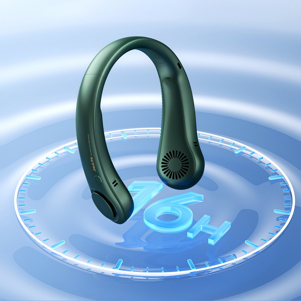 Jisulife Life3 kaklo ventiliatorius, nešiojamas USB – žalias - Image 3