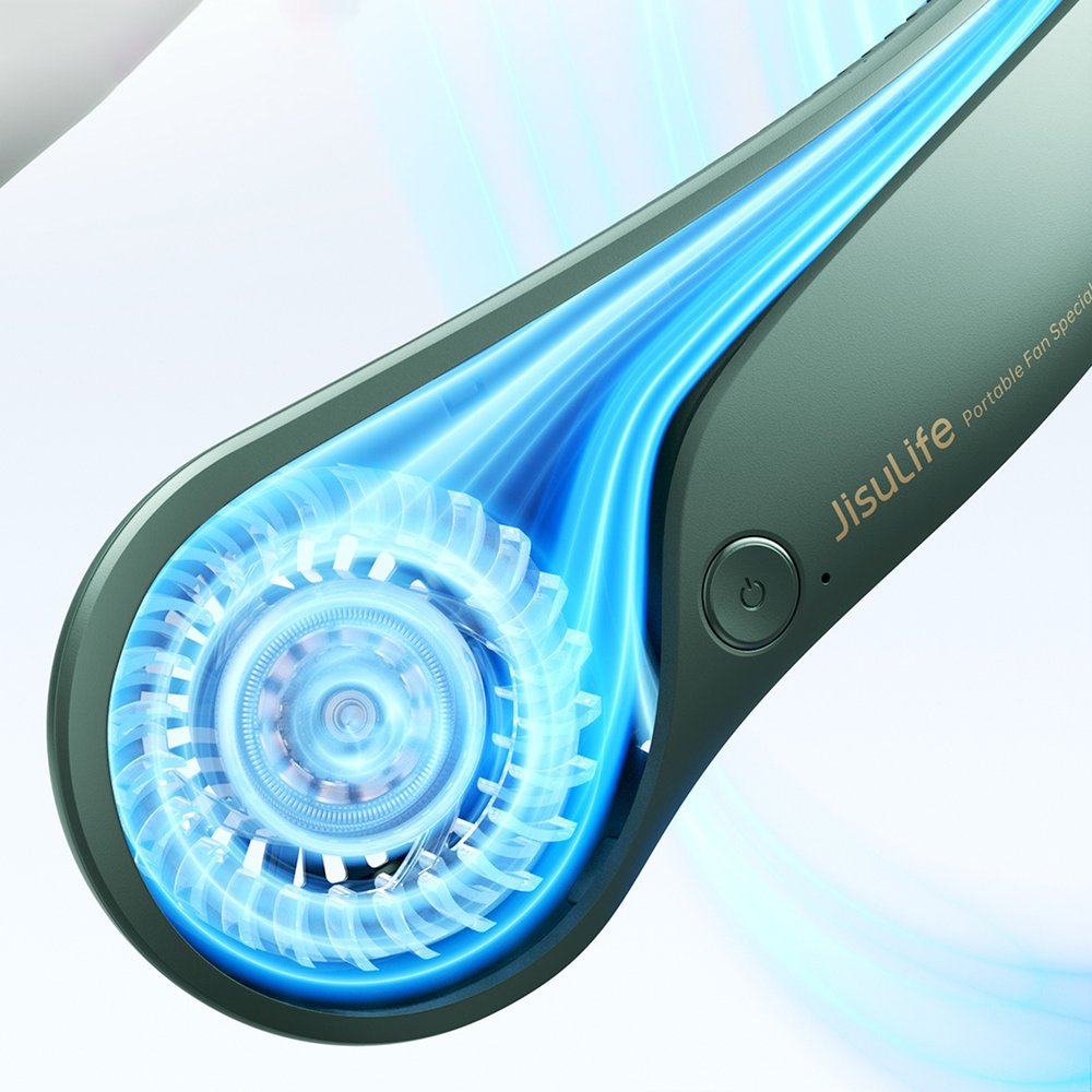 Jisulife Life3 kaklo ventiliatorius, nešiojamas USB – žalias - Image 4
