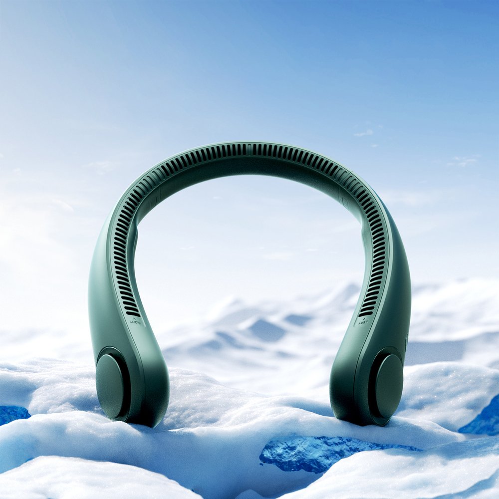 Jisulife Life3 kaklo ventiliatorius, nešiojamas USB – žalias - Image 2