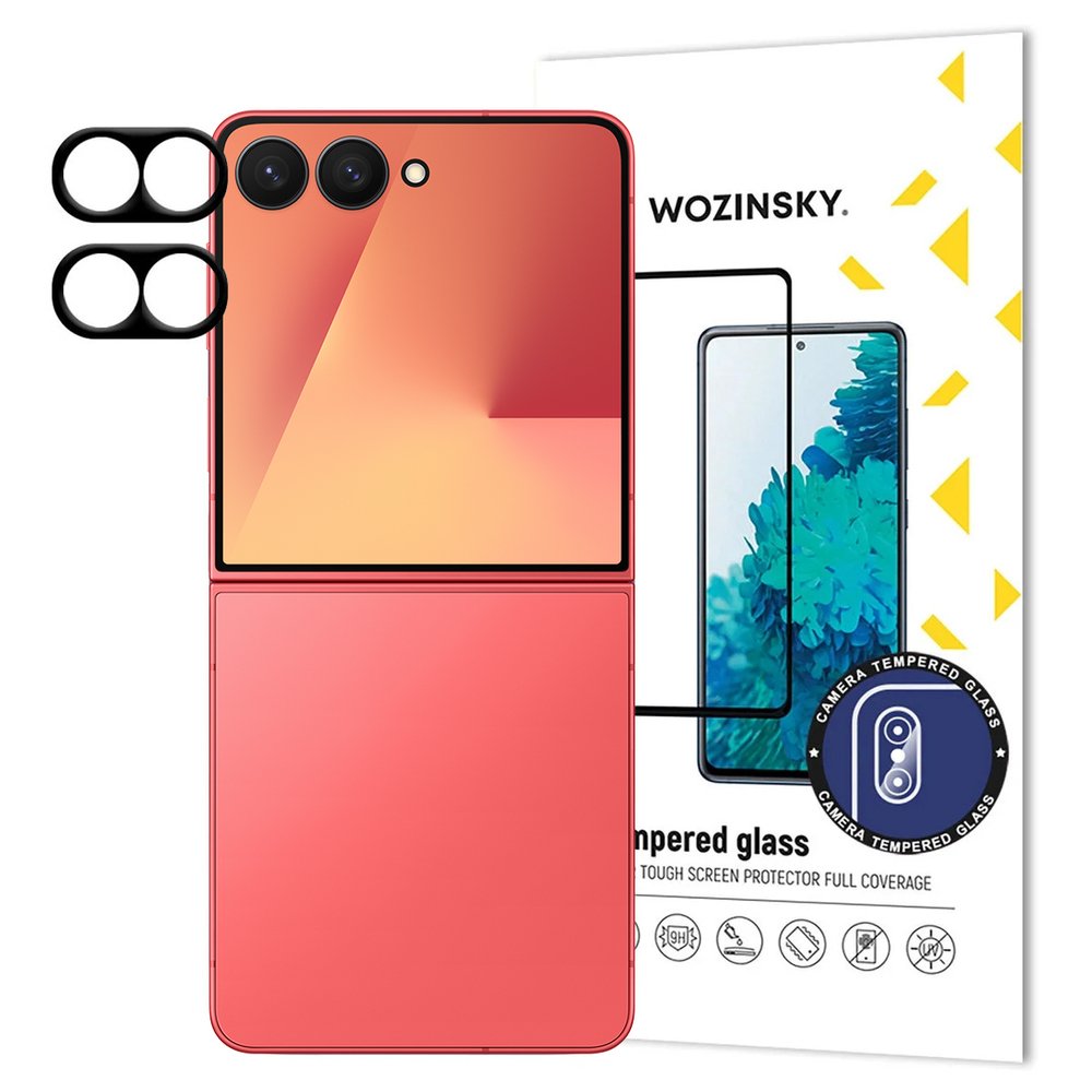Black Wozinsky Full Camera Glass for Samsung Galaxy Z Flip 7