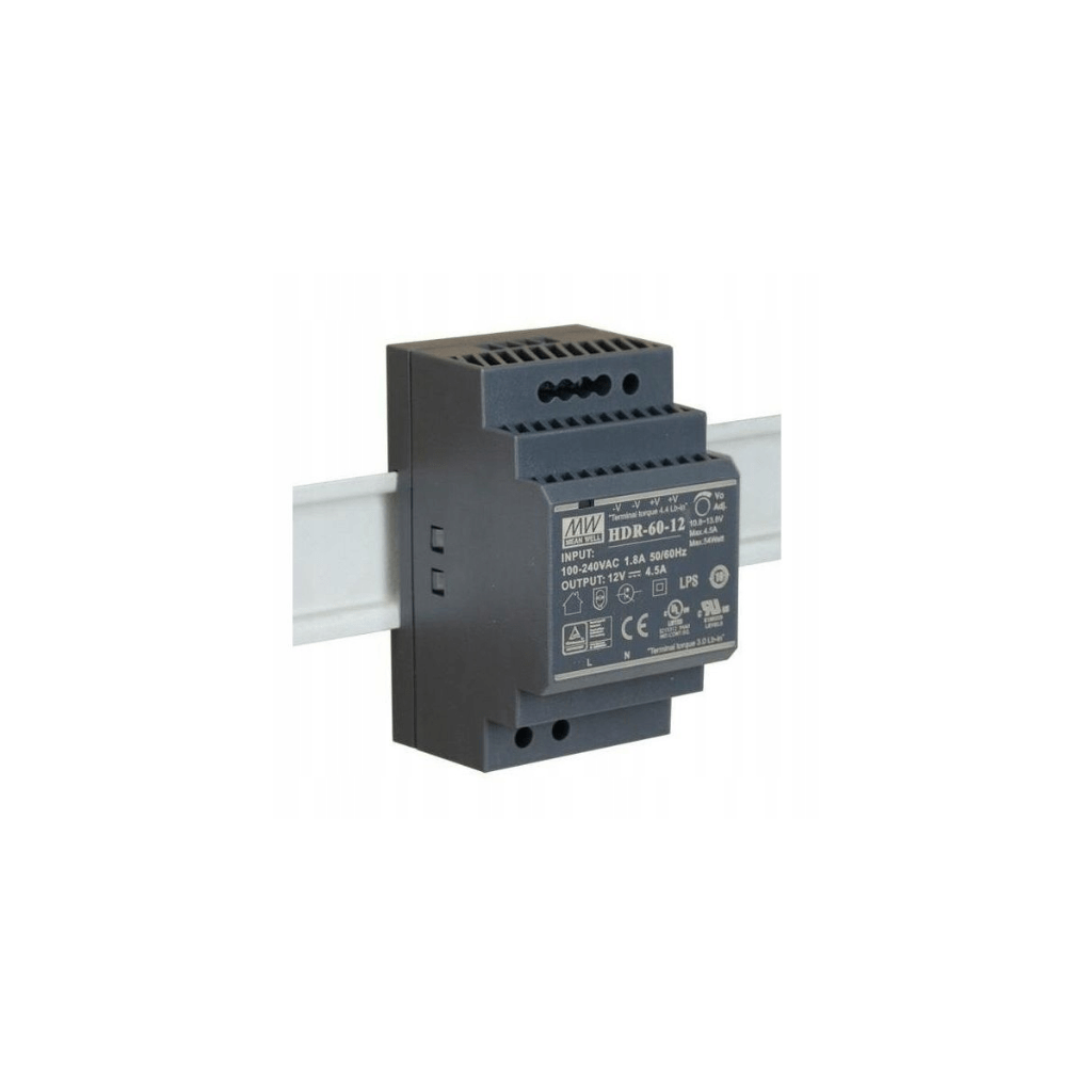 Maitinimo šaltinis DIN Mean Well HDR-60-12
