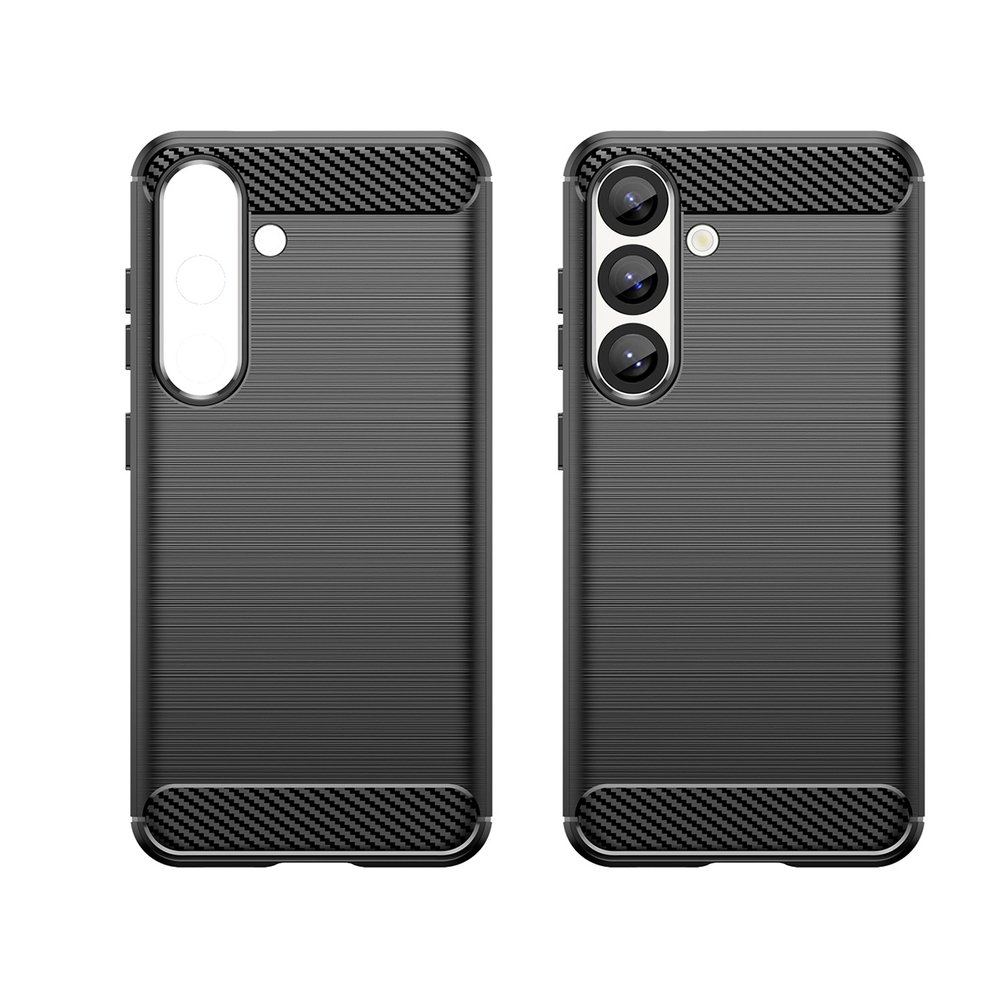Carbon lankstus silikoninis dėklas Samsung Galaxy M16 5G – juodas - Image 2