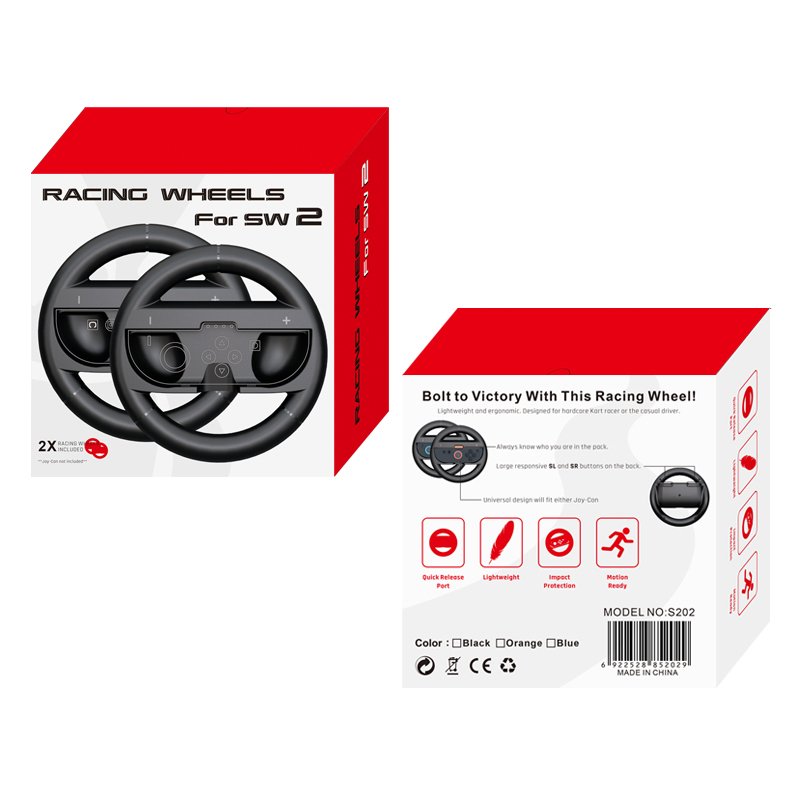 Lenktynių vairai Nintendo Switch 2 Joy-Con valdikliams (2 vnt.) – juodi - Image 5