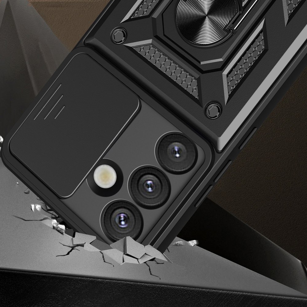 Hybrid Armor Camshield dėklas Samsung Galaxy S26 Plus – juodas - Image 2