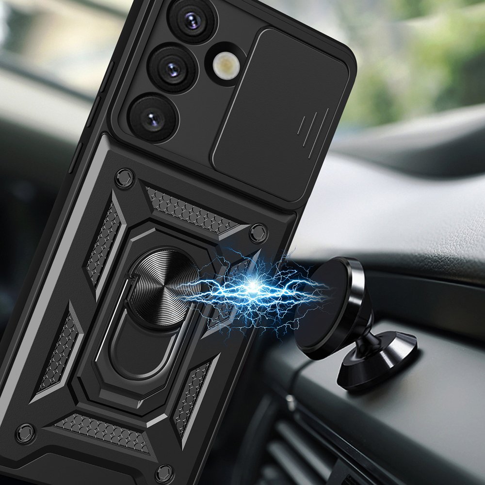 Hybrid Armor Camshield dėklas Samsung Galaxy S26 Plus – juodas - Image 3