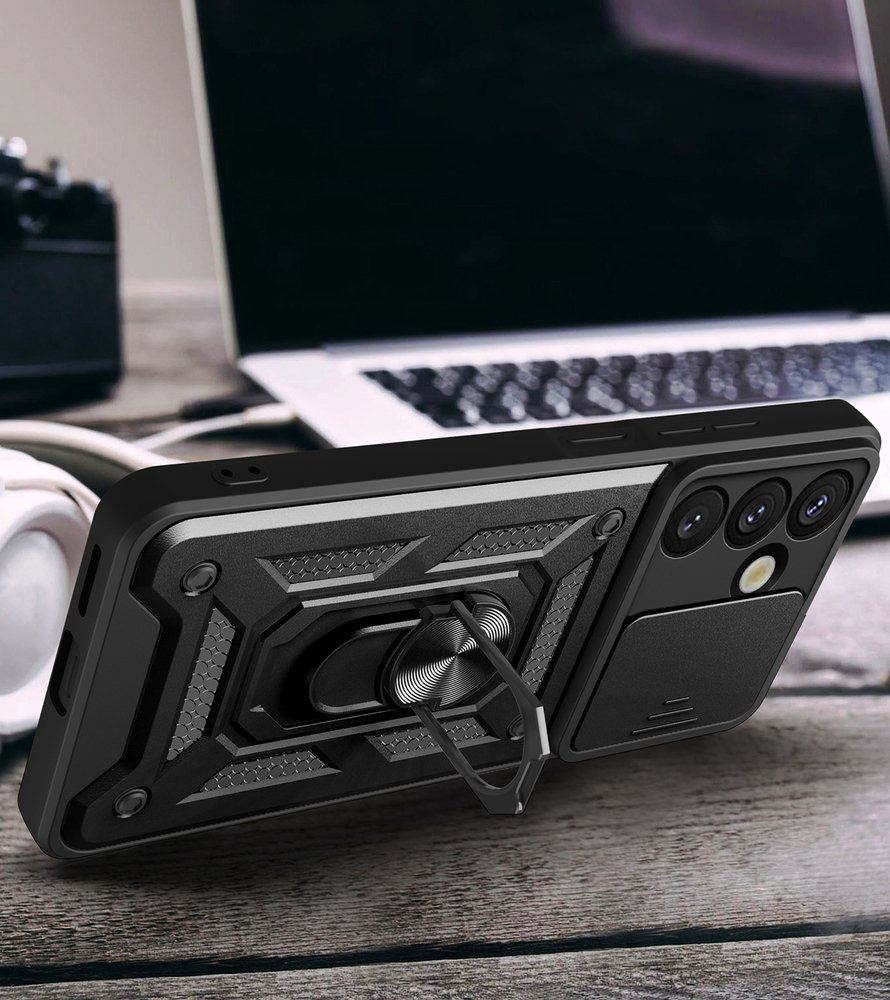 Hybrid Armor Camshield dėklas Samsung Galaxy S26 Plus – juodas - Image 4