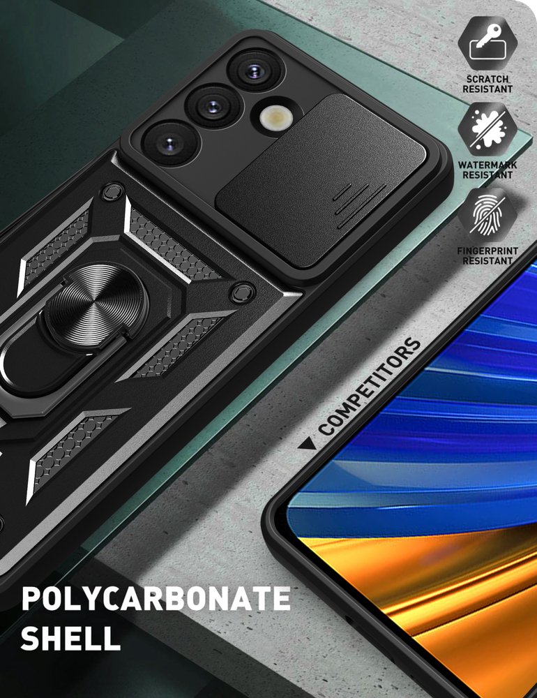 Hybrid Armor Camshield dėklas Samsung Galaxy S26 Plus – juodas - Image 7