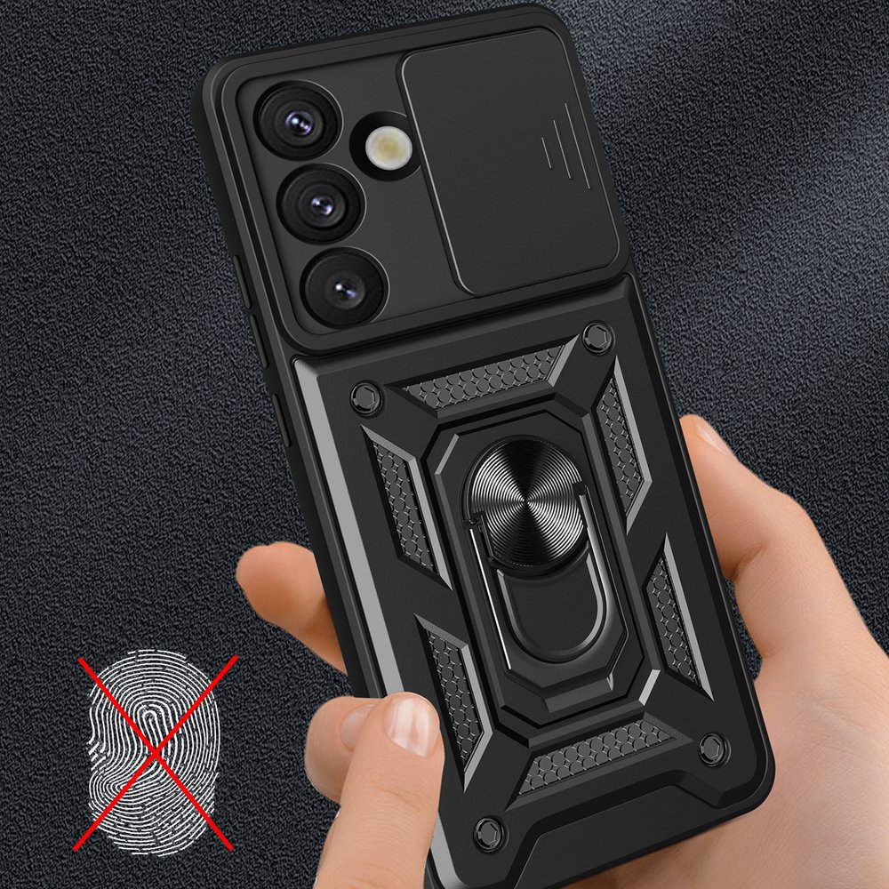 Hybrid Armor Camshield dėklas Samsung Galaxy S26 Plus – juodas - Image 9