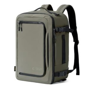 Tech-Protect Defender S50 kuprinė, skirta Ryanair ir Wizzar lėktuvams, 20 l talpos – Olive