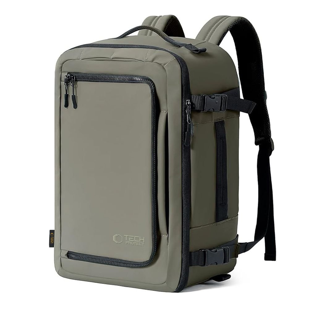 Tech-Protect Defender S50 kuprinė, skirta Ryanair ir Wizzar lėktuvams, 20 l talpos – Olive