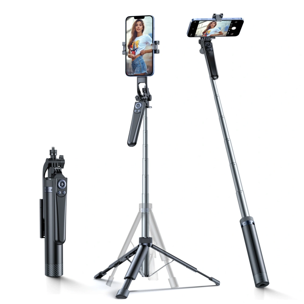 Selfie stick Wozinsky WC1Y70S teleskopowy tripod 1.7m z uchwytem na telefon - czarny