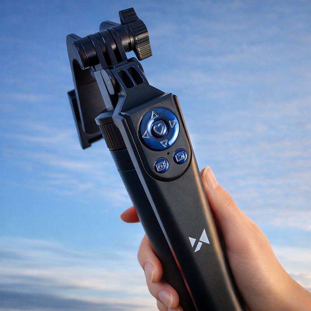 Wozinsky WC1Y70S teleskopinė asmenukių lazda su trikoju 1,7 m ir telefono laikikliu – juoda - Image 6