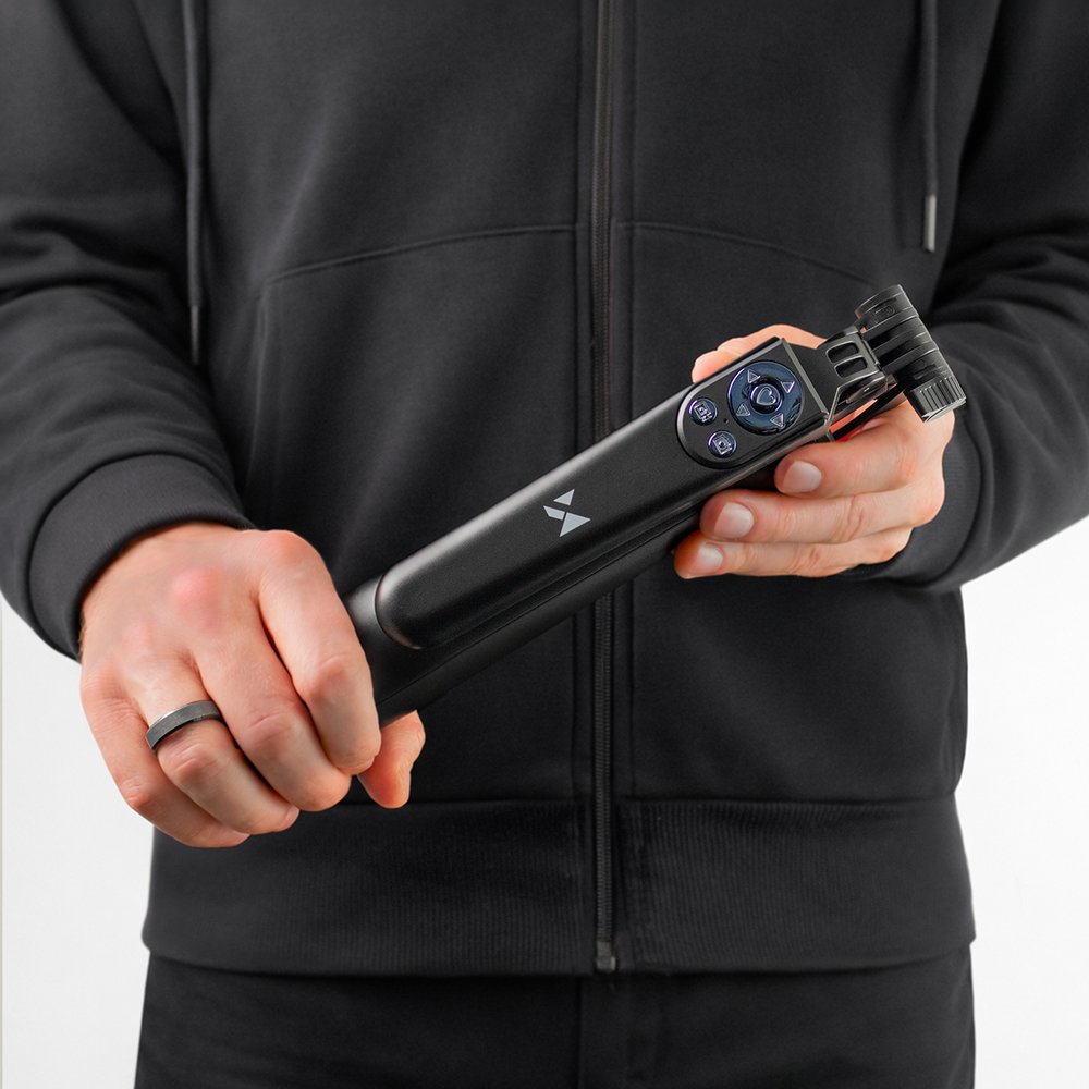 Wozinsky WC1Y70S teleskopinė asmenukių lazda su trikoju 1,7 m ir telefono laikikliu – juoda - Image 7