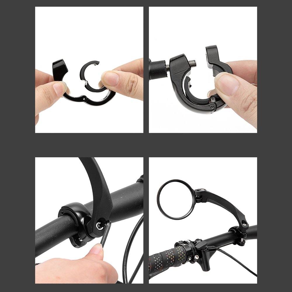 Wozinsky WLR-01I kairysis dviračio galinio vaizdo veidrodėlis – juodas - Image 15