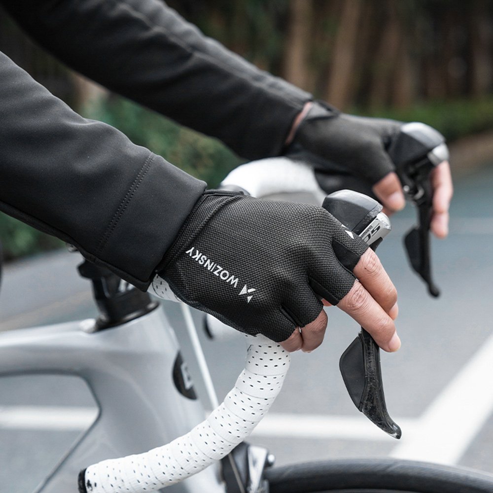 Wozinsky WRR-01XL dviračio pirštinės XL – juodos - Image 5