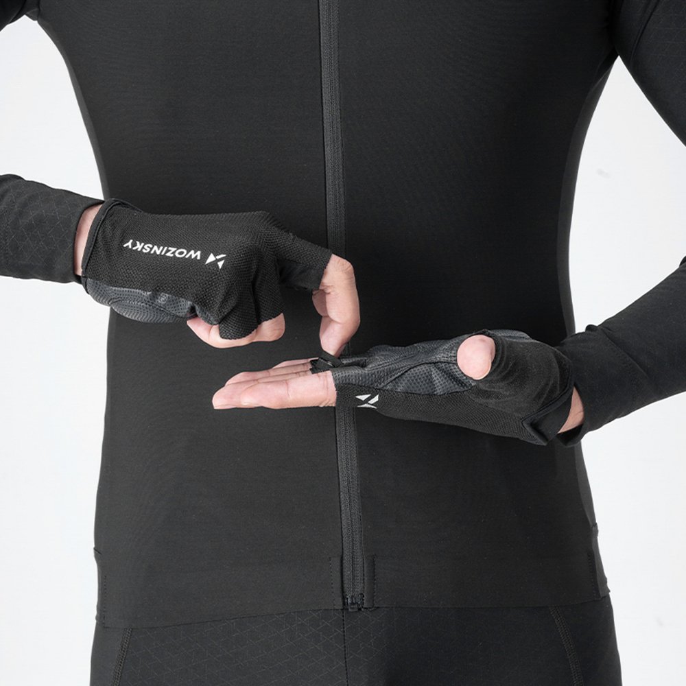 Wozinsky WRR-01XL dviračio pirštinės XL – juodos - Image 9