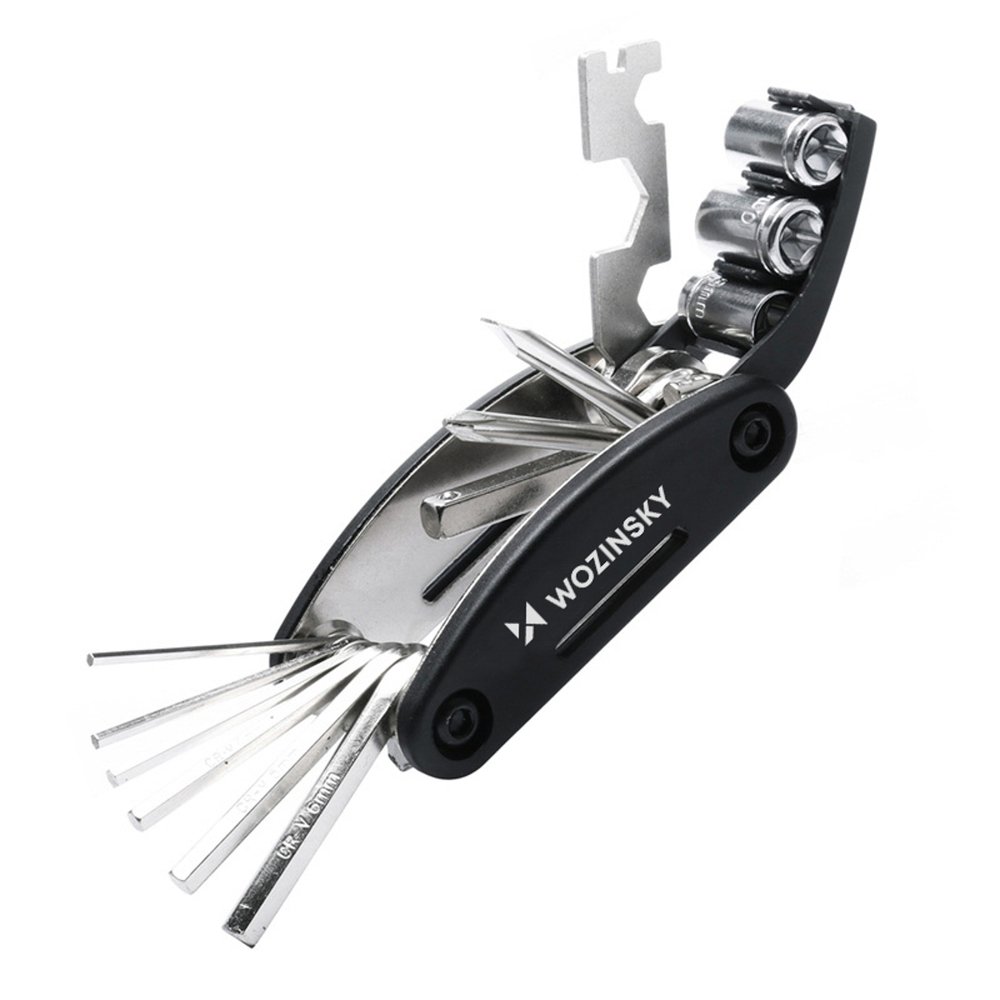 Wozinsky WWZ-01N 16-in-1 Multifunctional Bicycle Repair Tool Set - Black