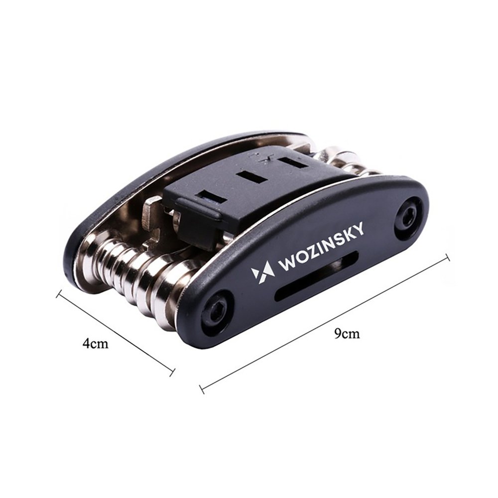 Wozinsky WWZ-01N daugiafunkcis dviračio remonto įrankių rinkinys 16-in-1 – juodas - Image 2