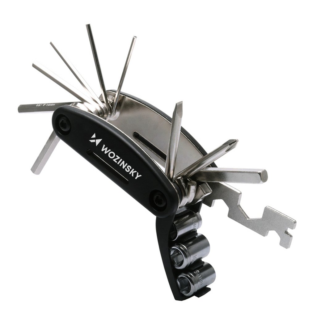 Wozinsky WWZ-01N daugiafunkcis dviračio remonto įrankių rinkinys 16-in-1 – juodas - Image 7