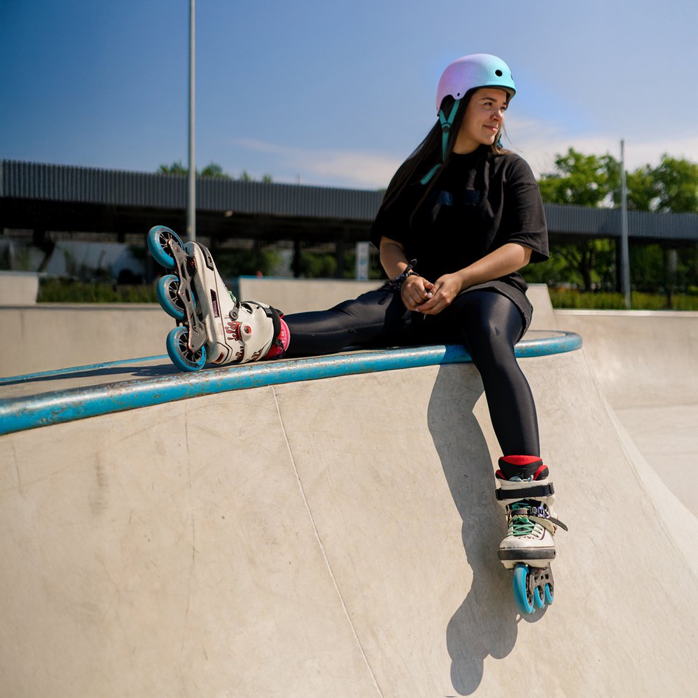 Wozinsky BMX / paspirtuko šalmas, S – rožinis gradientas - Image 6