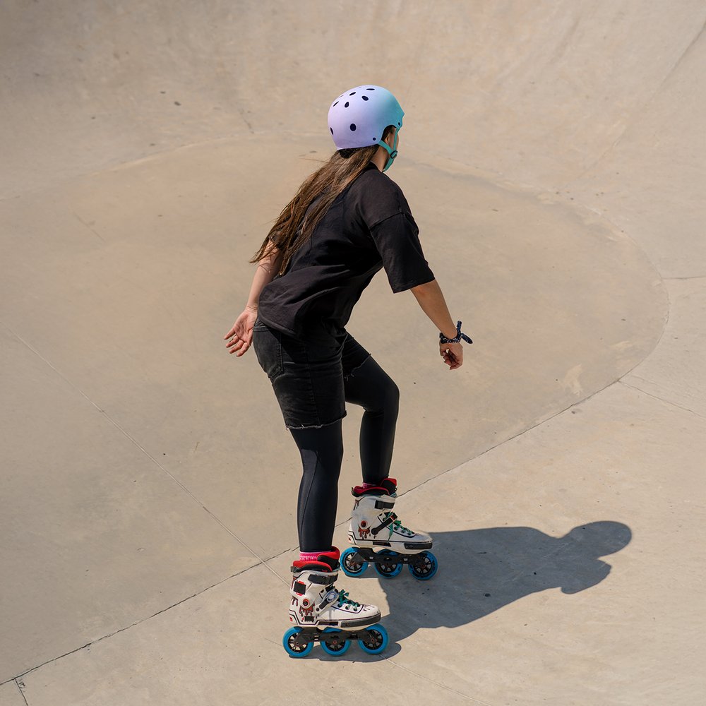 Wozinsky BMX / paspirtuko šalmas, S – rožinis gradientas - Image 8