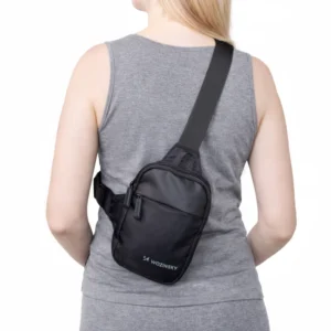 Wozinsky WMS-W1 Unisex Mini Shoulder Bag Waterproof Dual-Compartment for Phone - Black