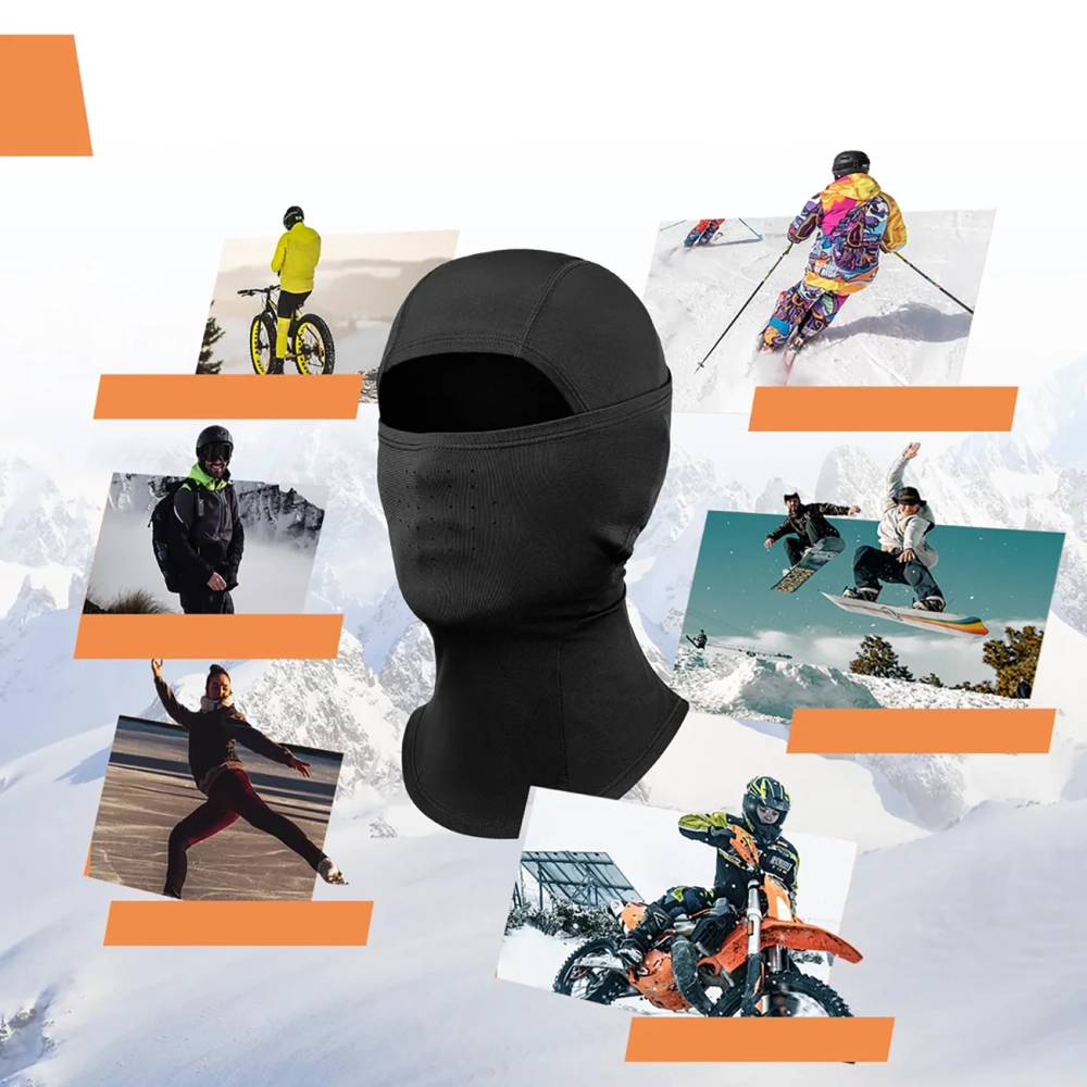 Qunature balaklava slidinėjimui / dviračiui / motociklui, M – juoda - Image 6
