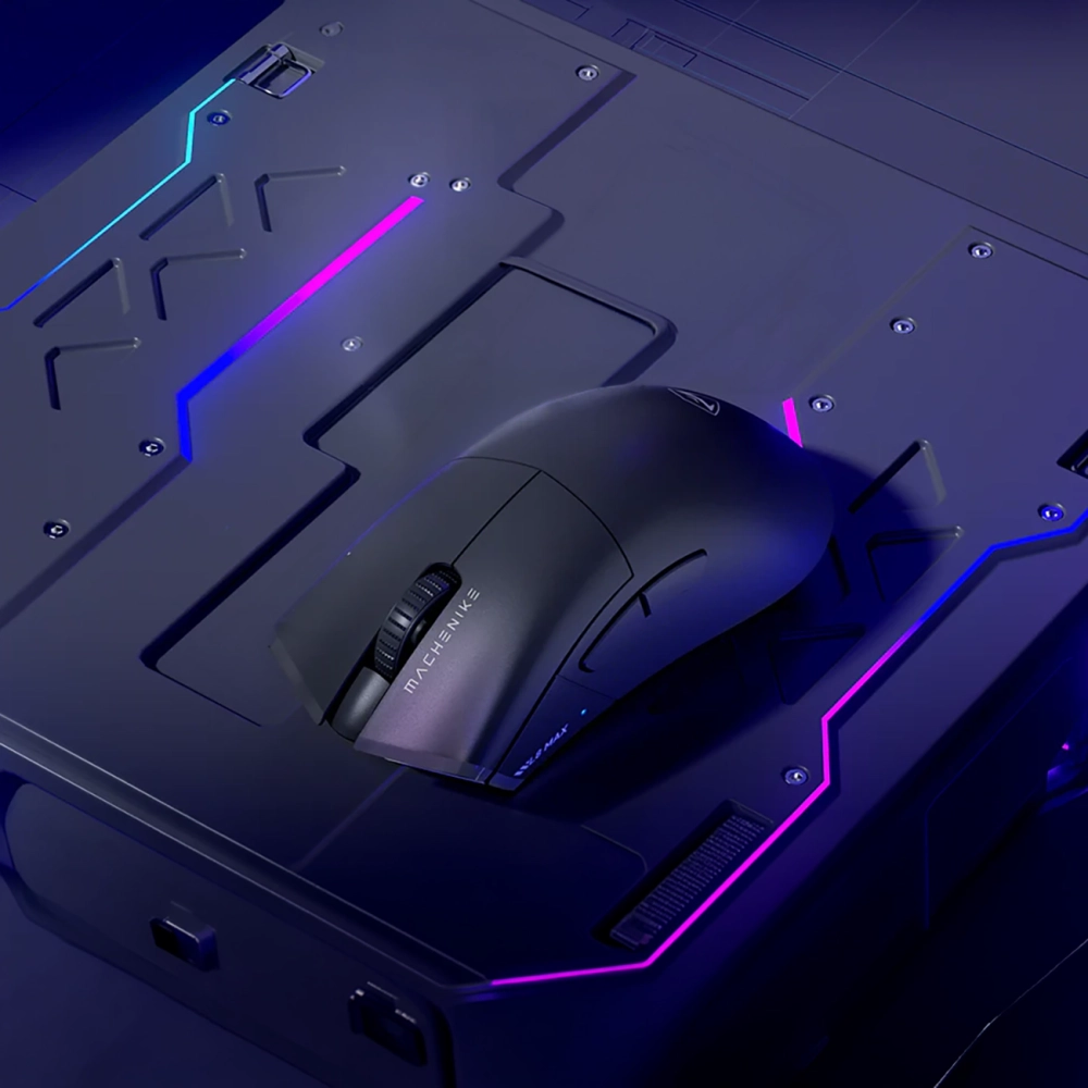 Machenike L8 Max belaidė žaidimų pelė su įkrovimo stotele – juoda - Image 6