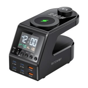 Blitzwolf BW-FW10 alarm clock with charger 2xUSB-A