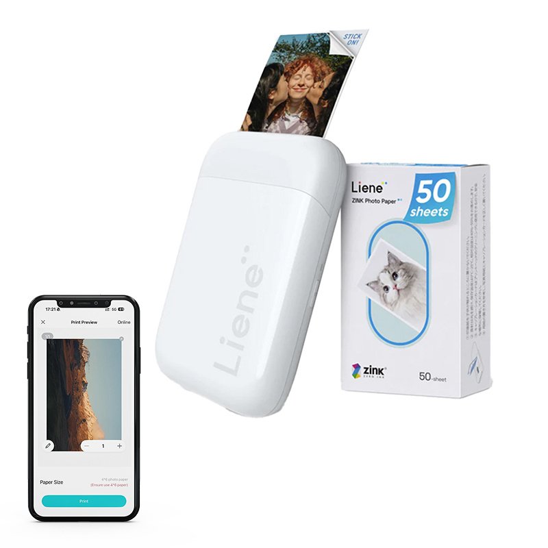 Liene Pearl 2x3" Portable Photo Printer (White)