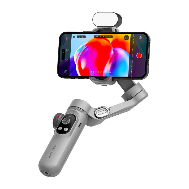 AOCHUAN X Pro stabilizatorius su RGB apšvietimu – pilkas - Image 3