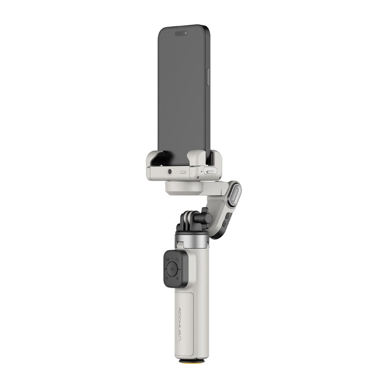 AOCHUAN M3 Pro Mini stabilizatorius su AI jutikliu – baltas - Image 2