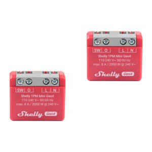 Set of 2 Shelly 1PM Mini Gen4 Zigbee/Matter Controllers