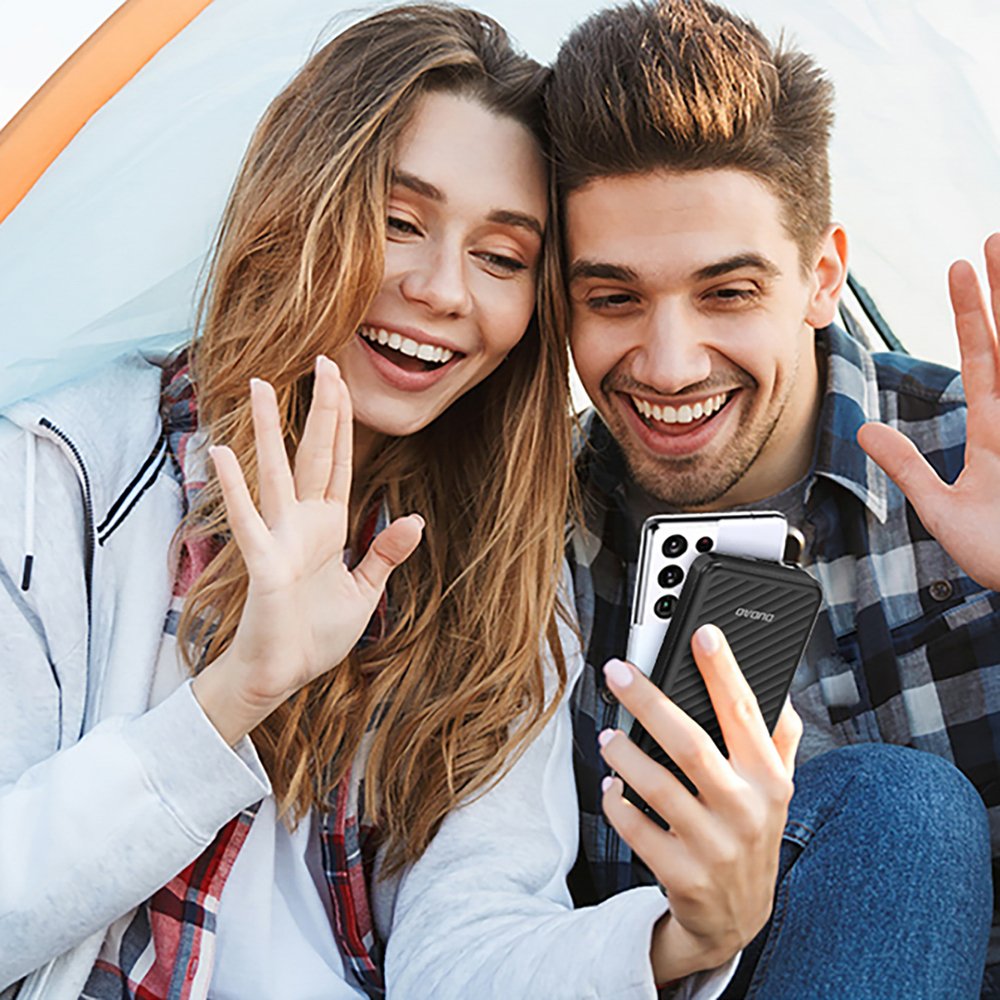 Dudao K11 Pro 20000 mAh išorinė baterija su integruotais kabeliais – juoda - Image 8