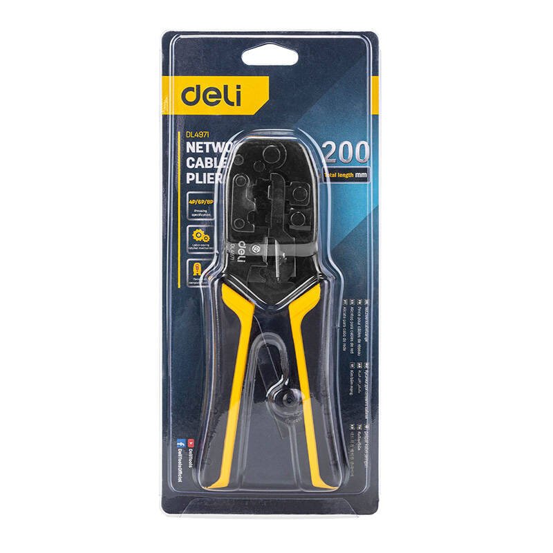 Tinklo kabelių replės Deli Tools DL4971