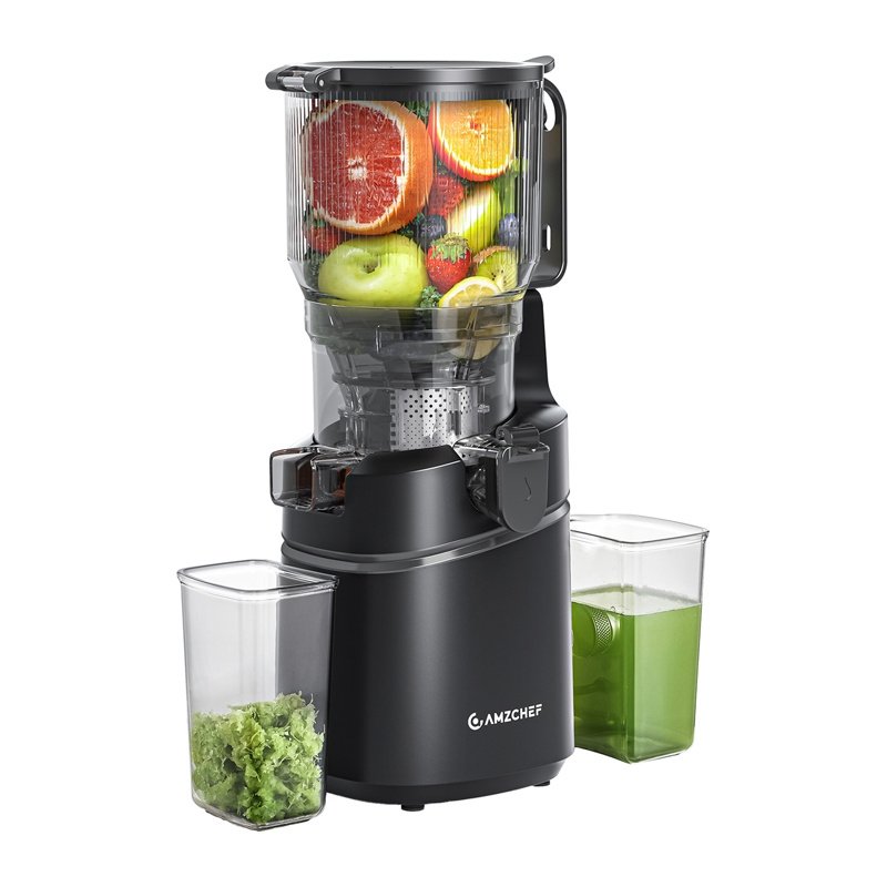 AMZCHEF SJ-036CBK lėtaeigė sulčiaspaudė – juoda - Image 2