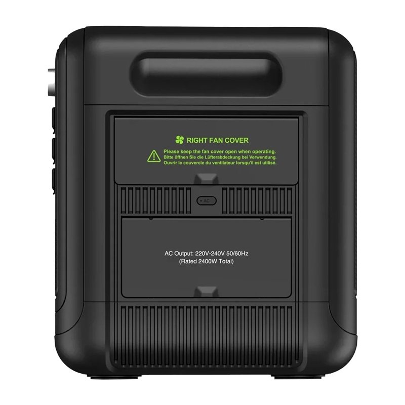 FOSSIBOT F2400 2400W nešiojama elektros stotis – juoda - Image 6