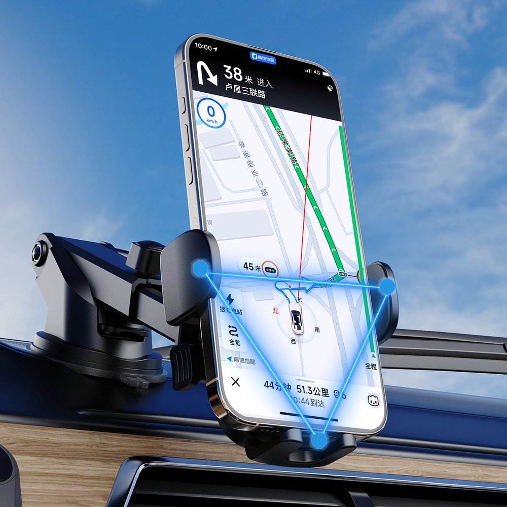 Dudao F2N smartphone holder for 360° air vent - black - Image 3