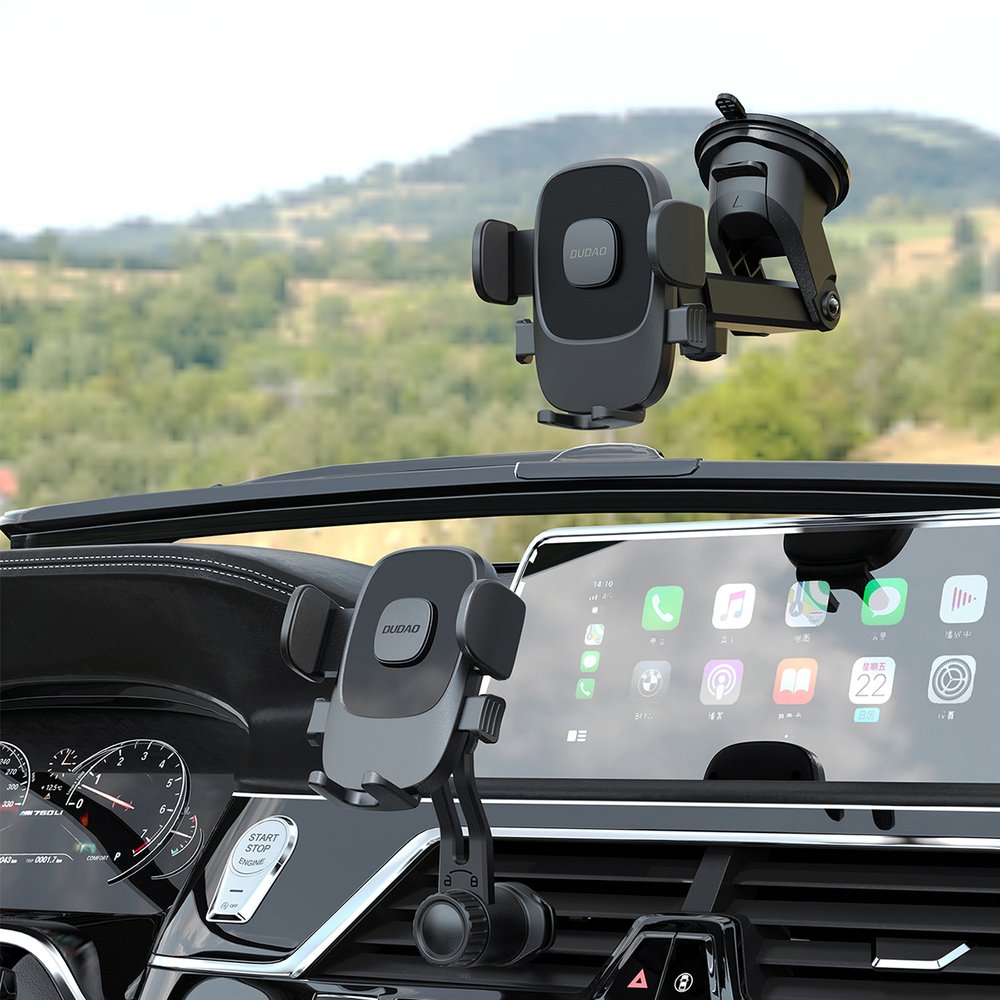 Dudao F2N smartphone holder for 360° air vent - black - Image 4