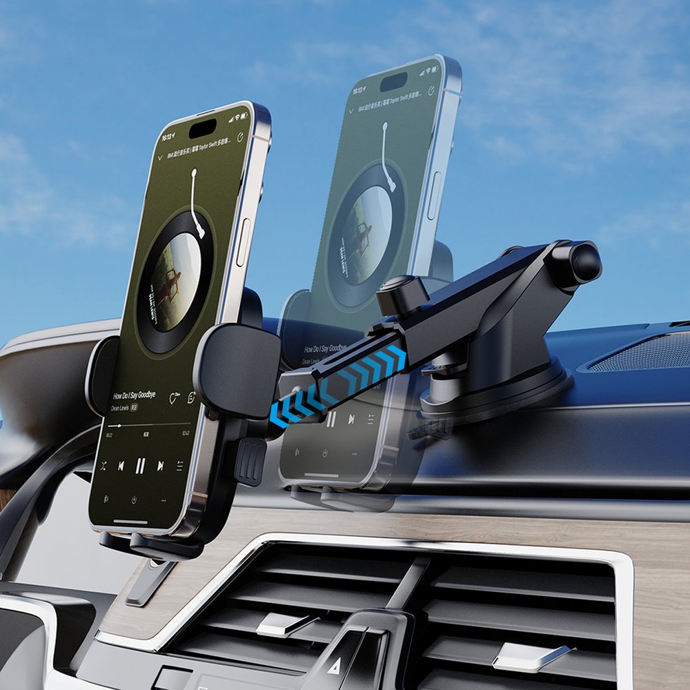 Dudao F2N smartphone holder for 360° air vent - black - Image 5