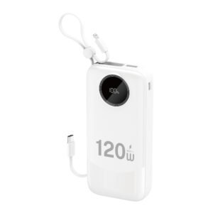 Dudao K13Pro 20000mAh Powerbank with Built-in Cable - White