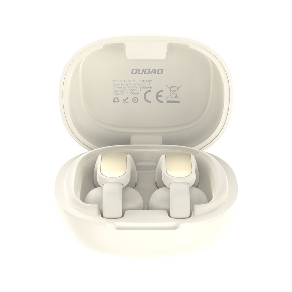 Dudao U20 Pro TWS Bluetooth belaidės ausinės – baltos - Image 2