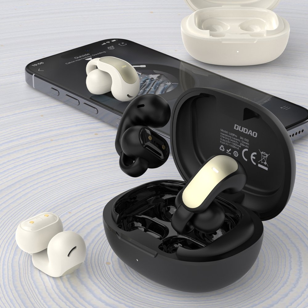 Dudao U20 Pro TWS Bluetooth belaidės ausinės – juodos - Image 4