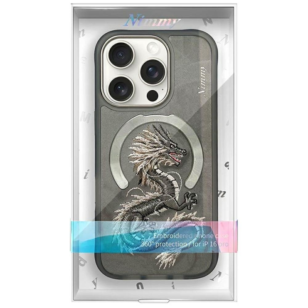 Nimmy Dragon MagSafe dėklas iPhone 16 Pro Max – pilkas - Image 10