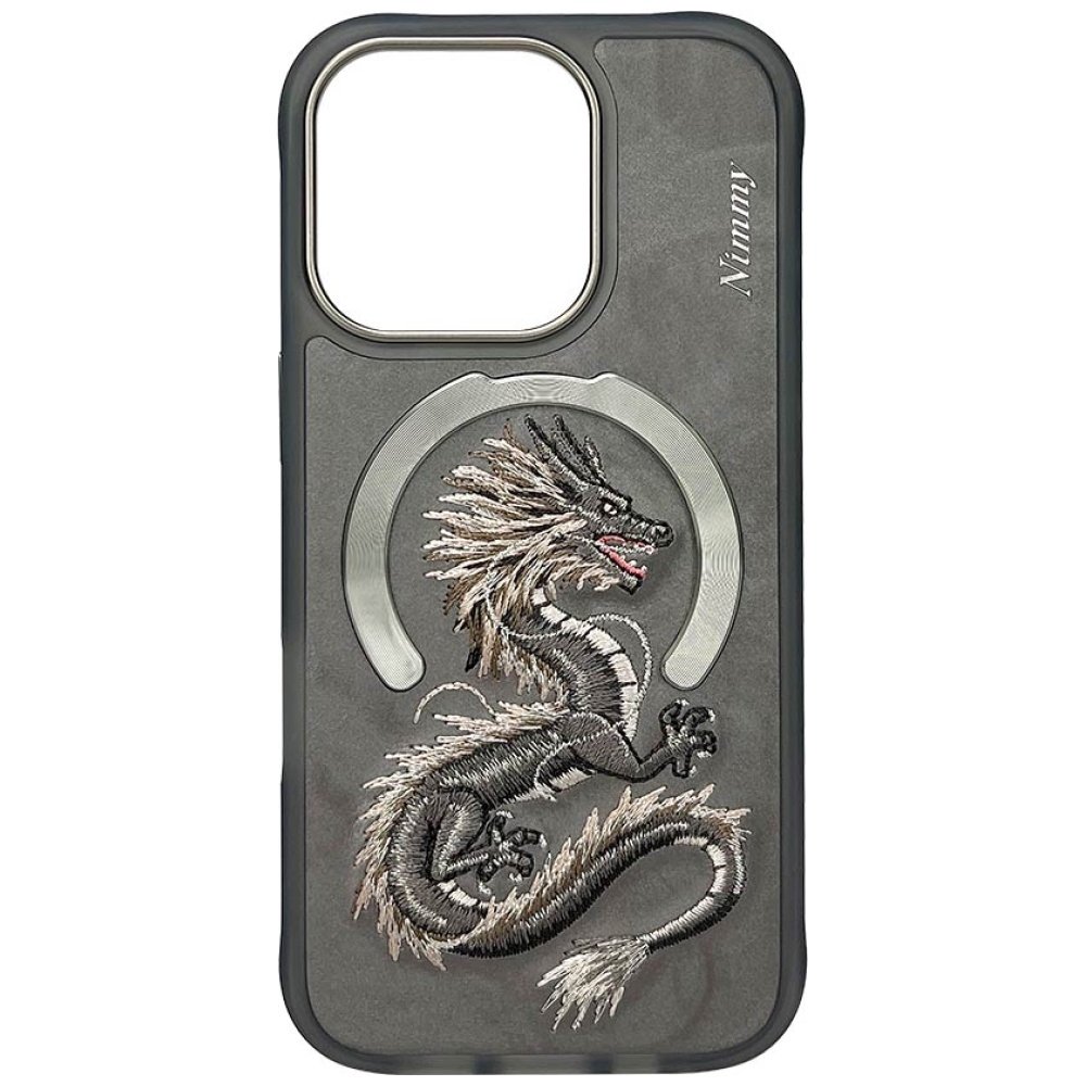 Nimmy Dragon MagSafe dėklas iPhone 16 Pro – pilkas - Image 3