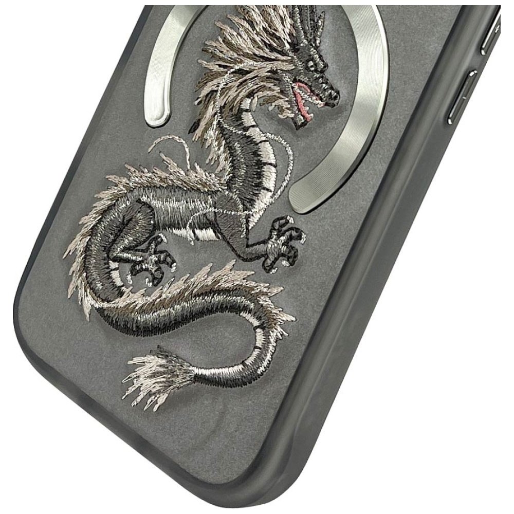 Nimmy Dragon MagSafe dėklas iPhone 16 Pro – pilkas - Image 5