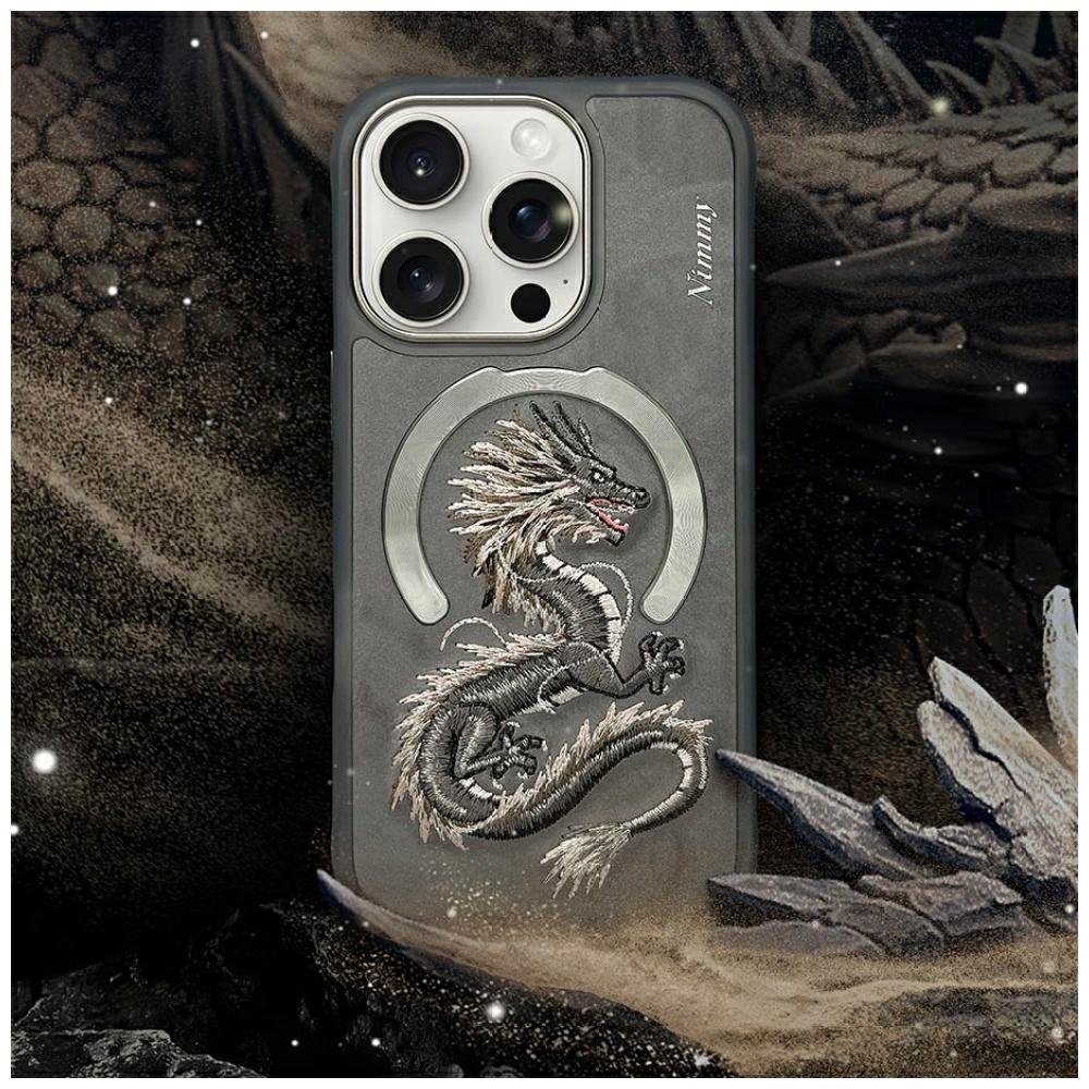 Nimmy Dragon MagSafe dėklas iPhone 16 Pro – pilkas - Image 9