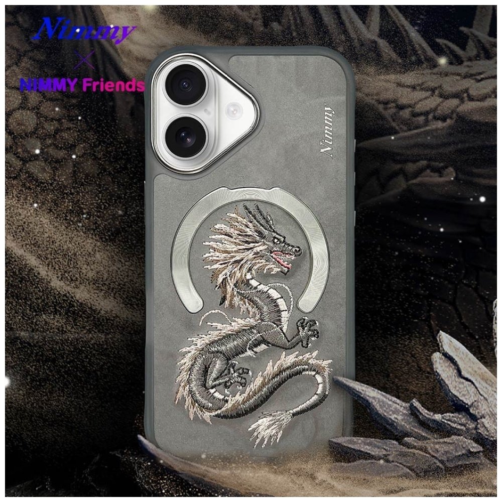 Nimmy Dragon MagSafe dėklas iPhone 16 – pilkas - Image 14