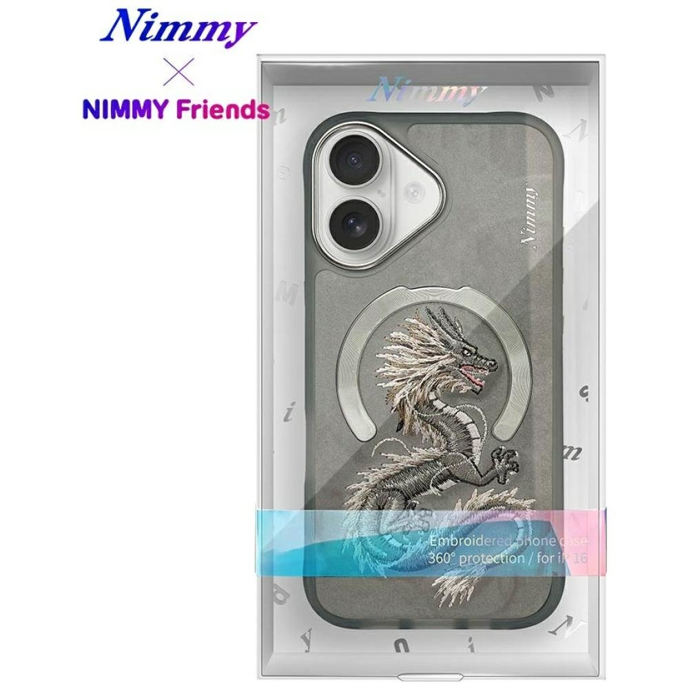 Nimmy Dragon MagSafe dėklas iPhone 16 – pilkas - Image 15