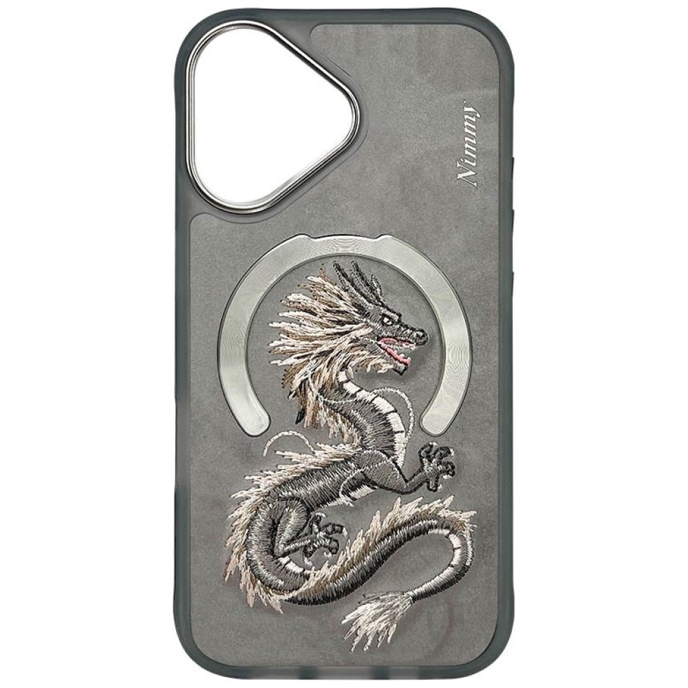 Nimmy Dragon MagSafe dėklas iPhone 16 – pilkas - Image 2